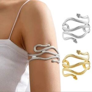 Serpenti Silver Snake Arm Bracelet
